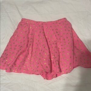 Lightning Bug Skort Pink Gold Pleated Skort Size 6 EUC